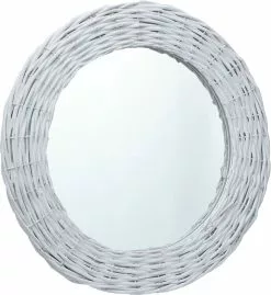 Furniture Limited - Spiegel 50 Cm Wicker Wit