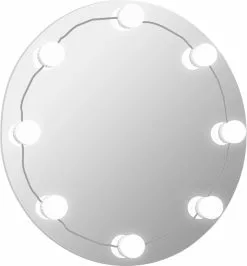 Furniture Limited - Wandspiegel Met LED-lampen Rond Glas -DECORATIE Winkel 1115x1200 5