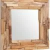 Furniture Limited - Decoratieve Spiegel Vierkant 60x60 Cm Teakhout -DECORATIE Winkel 1119x1200