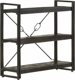 Furniture Limited - Boekenkast Met 3 Schappen 90x30x80 Cm Massief Mangohout 19 Furniture Limited - Boekenkast Met 3 Schappen 90x30x80 Cm Massief Mangohout -DECORATIE Winkel 1127x1200 2