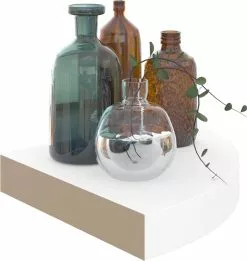 Furniture Limited - Hoekschappen Zwevend 2 St 25x25x3,8 Cm MDF Hoogglans Wit -DECORATIE Winkel 1134x1200 6