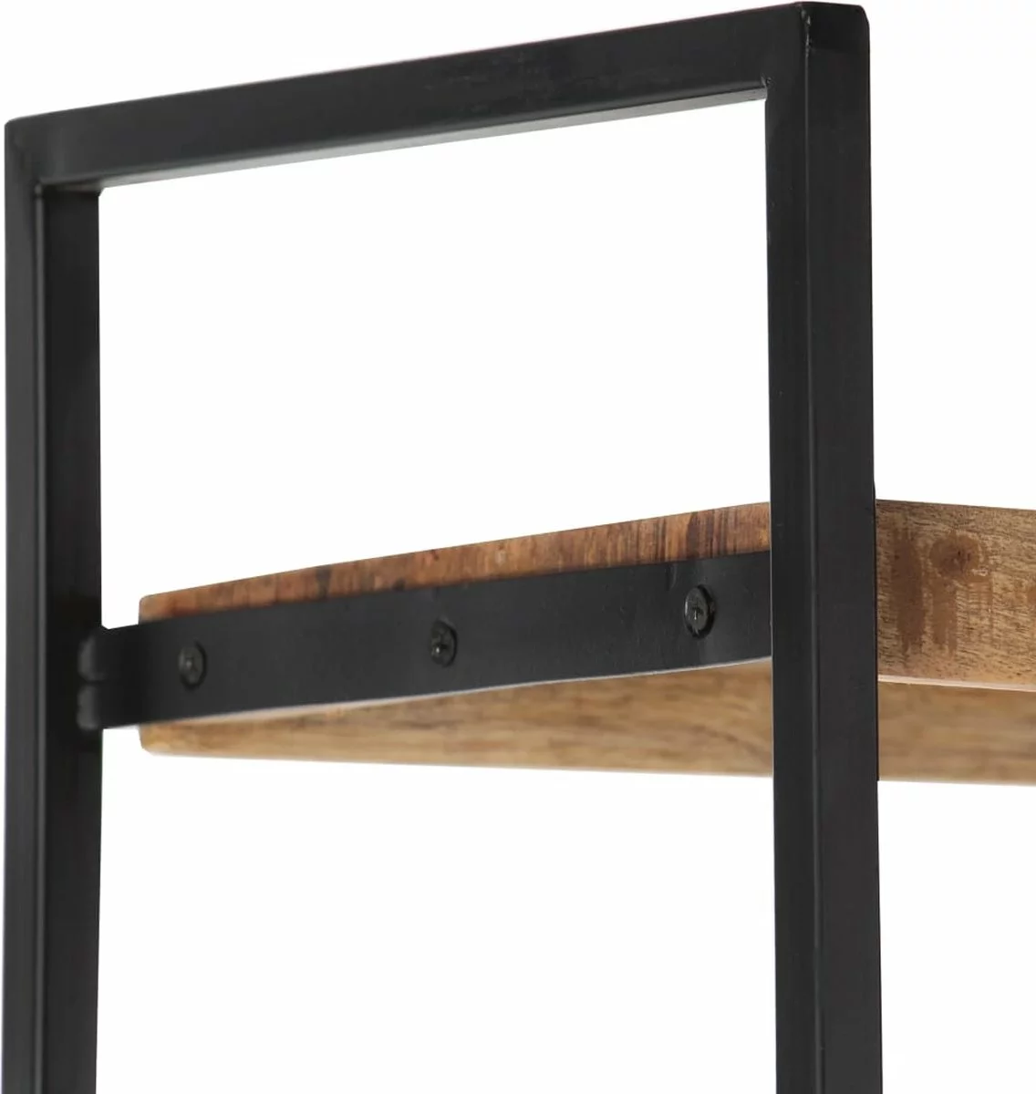 Furniture Limited - Boekenkast Met 4 Schappen 80x30x180 Cm Ruw Mangohout 7 Furniture Limited - Boekenkast Met 4 Schappen 80x30x180 Cm Ruw Mangohout - Afbeelding 5