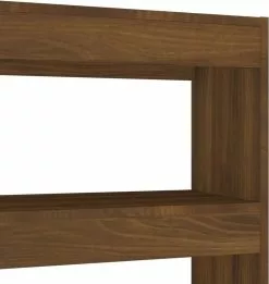 Furniture Limited - Boekenkast/kamerscherm 100x30x135 Cm Bruineikenkleurig 13 Furniture Limited - Boekenkast/kamerscherm 100x30x135 Cm Bruineikenkleurig -DECORATIE Winkel 1137x1200