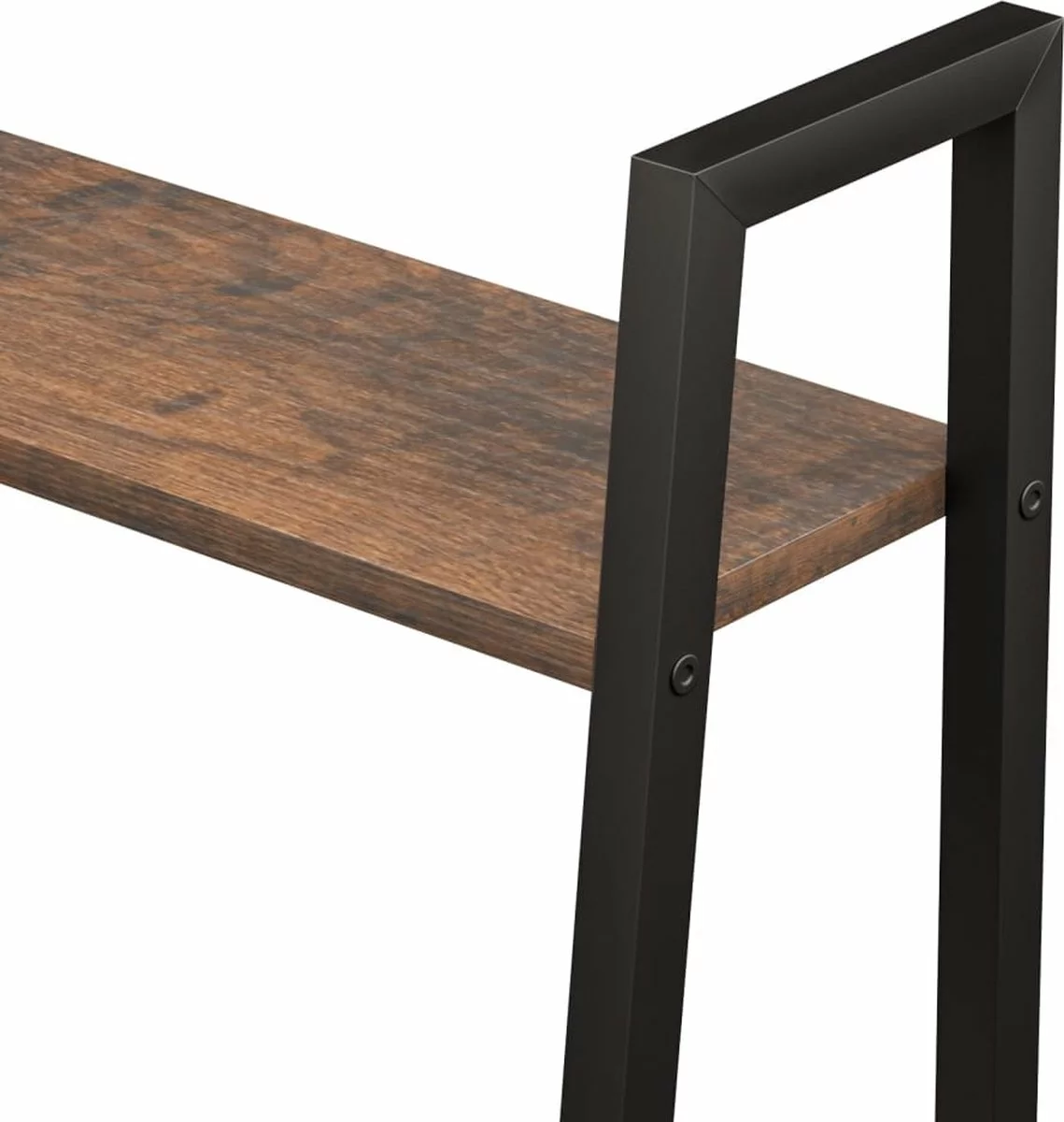 Furniture Limited - Ladderrek Met 5 Schappen 56x35x174 Cm Donkerbruin En Zwart 10 Furniture Limited - Ladderrek Met 5 Schappen 56x35x174 Cm Donkerbruin En Zwart - Afbeelding 8