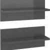 Furniture Limited - Wandschappen 2 St 40x11,5x18 Cm Hoogglans Grijs 1 Furniture Limited - Wandschappen 2 St 40x11,5x18 Cm Hoogglans Grijs -DECORATIE Winkel 1140x1200