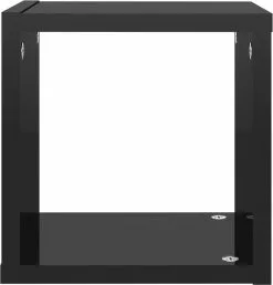 Furniture Limited - Wandschappen Kubus 4 St 22x15x22 Cm Hoogglans Zwart -DECORATIE Winkel 1148x1200