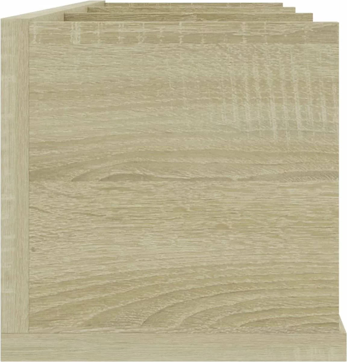 Furniture Limited - Cd-wandschap 75x18x18 Cm Bewerkt Hout Sonoma Eikenkleurig 4 Furniture Limited - Cd-wandschap 75x18x18 Cm Bewerkt Hout Sonoma Eikenkleurig - Afbeelding 2