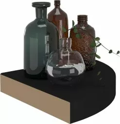 Furniture Limited - Hoekschap Zwevend 25x25x3,8 Cm MDF Zwart -DECORATIE Winkel 1156x1200 1