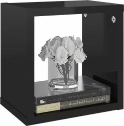 Furniture Limited - Wandschappen Kubus 4 St 22x15x22 Cm Hoogglans Zwart -DECORATIE Winkel 1180x1200 2