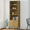 Furniture Limited - Boekenkast Met 2 Lades OSLO 60x35x180 Cm Massief Hout Bruin 1 Furniture Limited - Boekenkast Met 2 Lades OSLO 60x35x180 Cm Massief Hout Bruin -DECORATIE Winkel 1190x1200 2