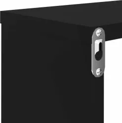 Furniture Limited - Wandschap Kubus 2 St 80x15x26,5 Cm Spaanplaat Hoogglans Zwart -DECORATIE Winkel 1190x1200 3