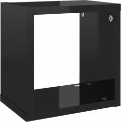 Furniture Limited - Wandschappen Kubus 4 St 22x15x22 Cm Hoogglans Zwart -DECORATIE Winkel 1192x1200 2