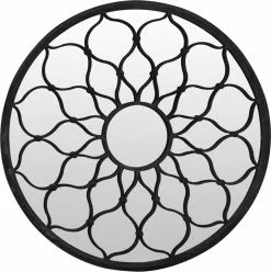 Furniture Limited - Spiegel Rond 60x3 Cm Ijzer Zwart