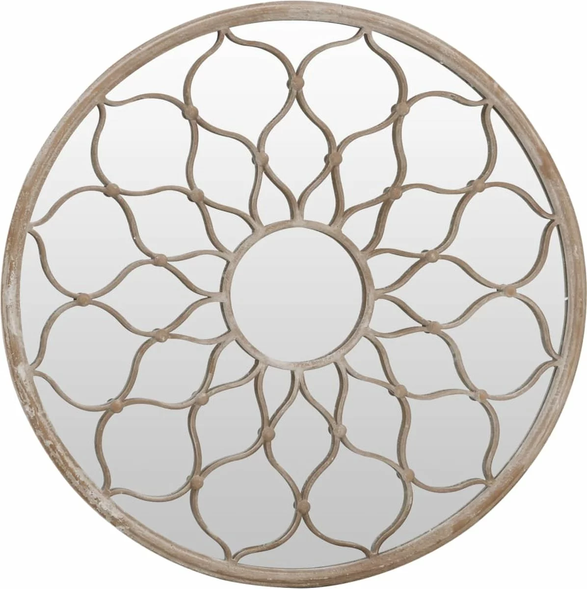 Furniture Limited - Tuinspiegel Rond 60x3 Cm Ijzer Zandkleurig 8 Furniture Limited - Tuinspiegel Rond 60x3 Cm Ijzer Zandkleurig - Afbeelding 6