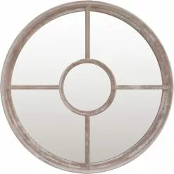 Furniture Limited - Tuinspiegel Rond 60x4 Cm Ijzer Zandkleurig