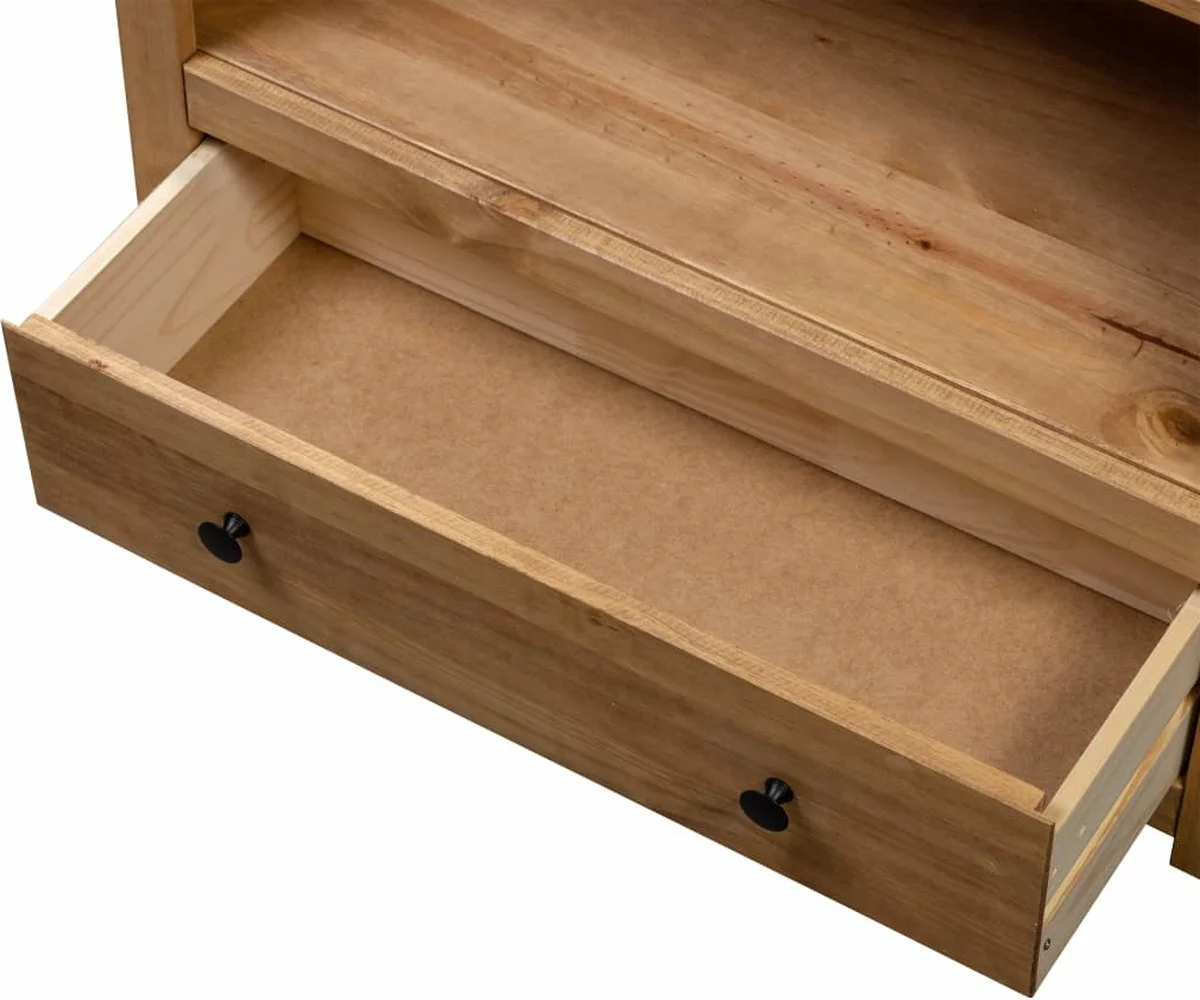 Furniture Limited - Boekenkast Panama Range 80x35x110 Cm Massief Grenenhout 6 Furniture Limited - Boekenkast Panama Range 80x35x110 Cm Massief Grenenhout - Afbeelding 4