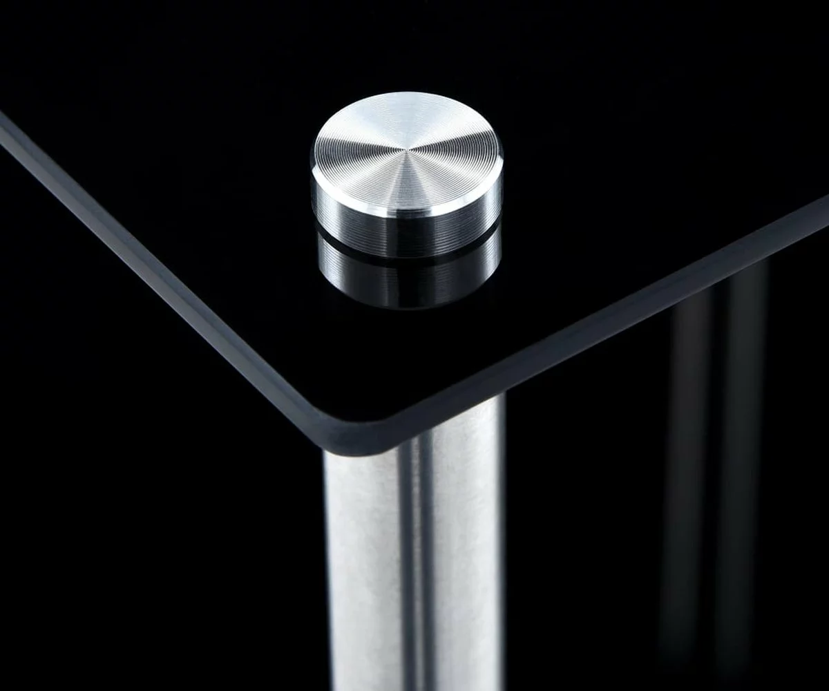 Furniture Limited - Kastje 3-laags 40x40x67 Cm Gehard Glas Zwart 5 Furniture Limited - Kastje 3-laags 40x40x67 Cm Gehard Glas Zwart - Afbeelding 3