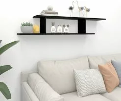 Furniture Limited - Tv-wandschap 125x18x23 Cm Spaanplaat Zwart 11 Furniture Limited - Tv-wandschap 125x18x23 Cm Spaanplaat Zwart -DECORATIE Winkel 1200x1001