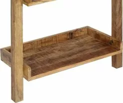 Furniture Limited - Ladderkast 75x37x205 Cm Massief Mangohout Bruin -DECORATIE Winkel 1200x1005