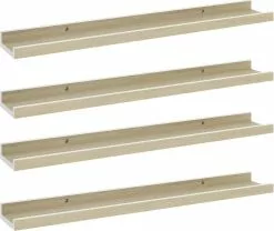 Furniture Limited - Wandschappen 4 St 60x9x3 Cm Wit En Sonoma Eikenkleurig -DECORATIE Winkel 1200x1009 1