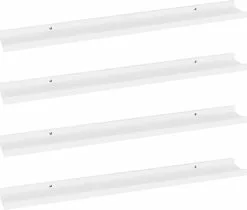 Furniture Limited - Wandschappen 4 St 80x9x3 Cm Wit -DECORATIE Winkel 1200x1022