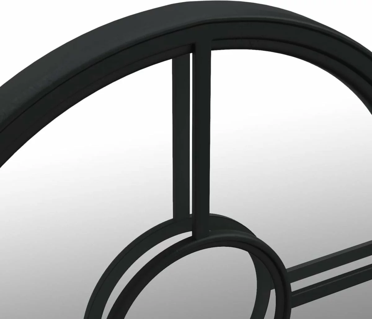 Furniture Limited - Spiegel Rond 40x4 Cm Ijzer Zwart 7 Furniture Limited - Spiegel Rond 40x4 Cm Ijzer Zwart - Afbeelding 5
