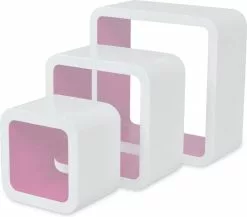 Furniture Limited - Wandplanken Kubus 6 St Wit En Roze -DECORATIE Winkel 1200x1053 1