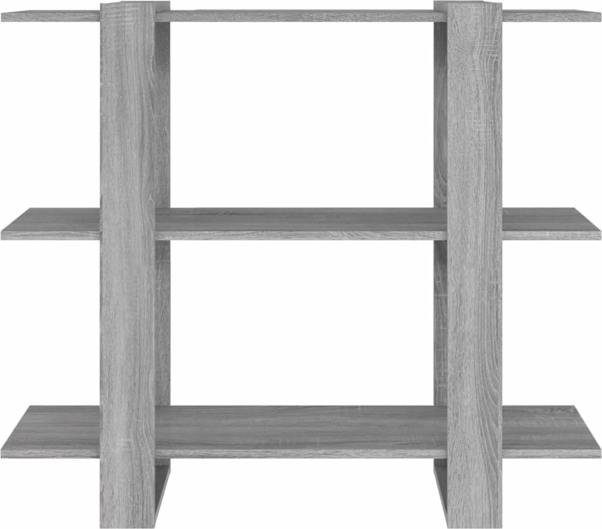 Furniture Limited - Boekenkast/kamerscherm 100x30x87 Cm Grijs Sonoma Eikenkleurig 7 Furniture Limited - Boekenkast/kamerscherm 100x30x87 Cm Grijs Sonoma Eikenkleurig - Afbeelding 5