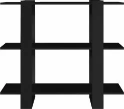 Furniture Limited - Boekenkast/kamerscherm 100x30x87 Cm Zwart -DECORATIE Winkel 1200x1056