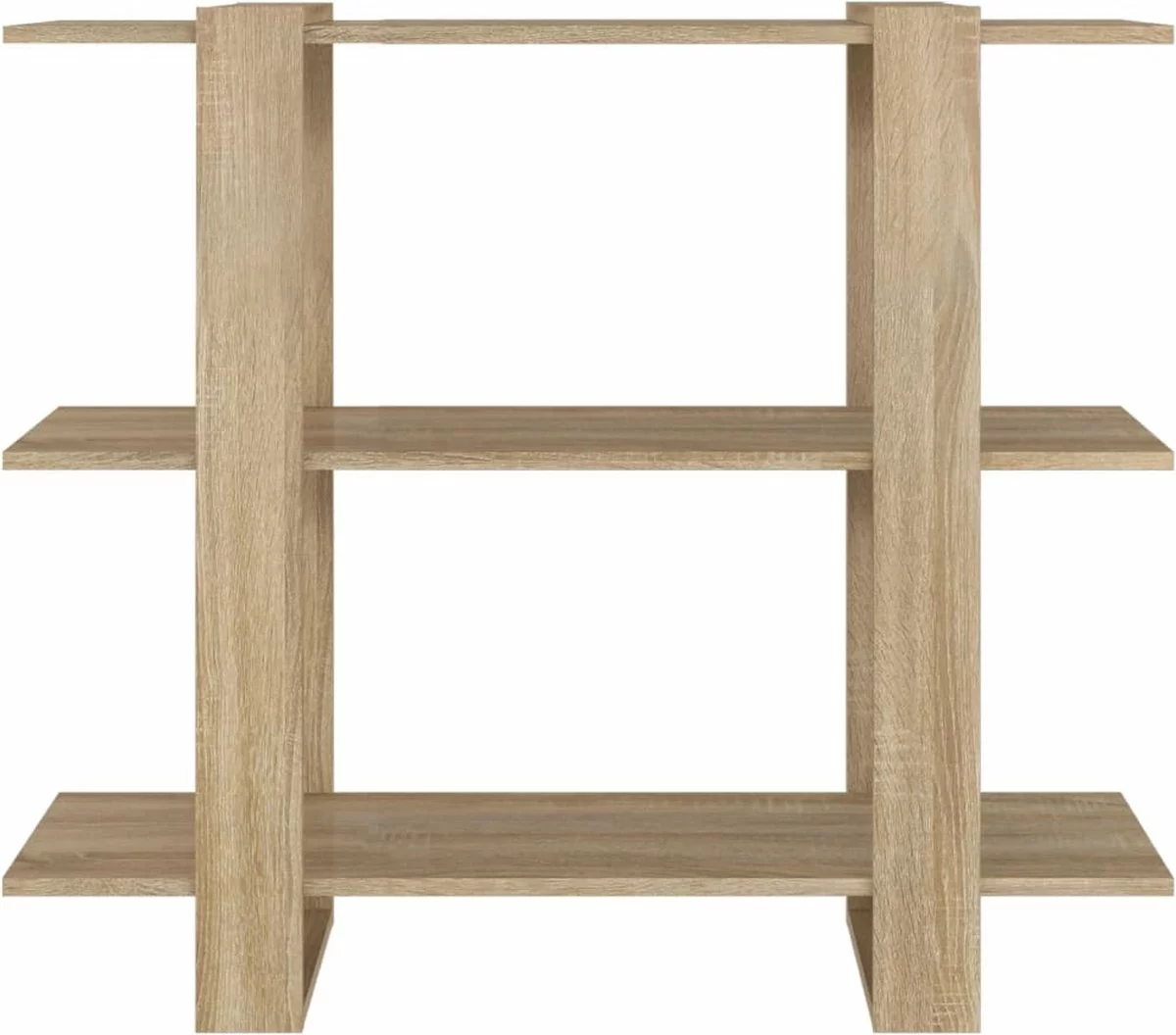 Furniture Limited - Boekenkast/kamerscherm 100x30x87 Cm Sonoma Eikenkleurig 8 Furniture Limited - Boekenkast/kamerscherm 100x30x87 Cm Sonoma Eikenkleurig - Afbeelding 6