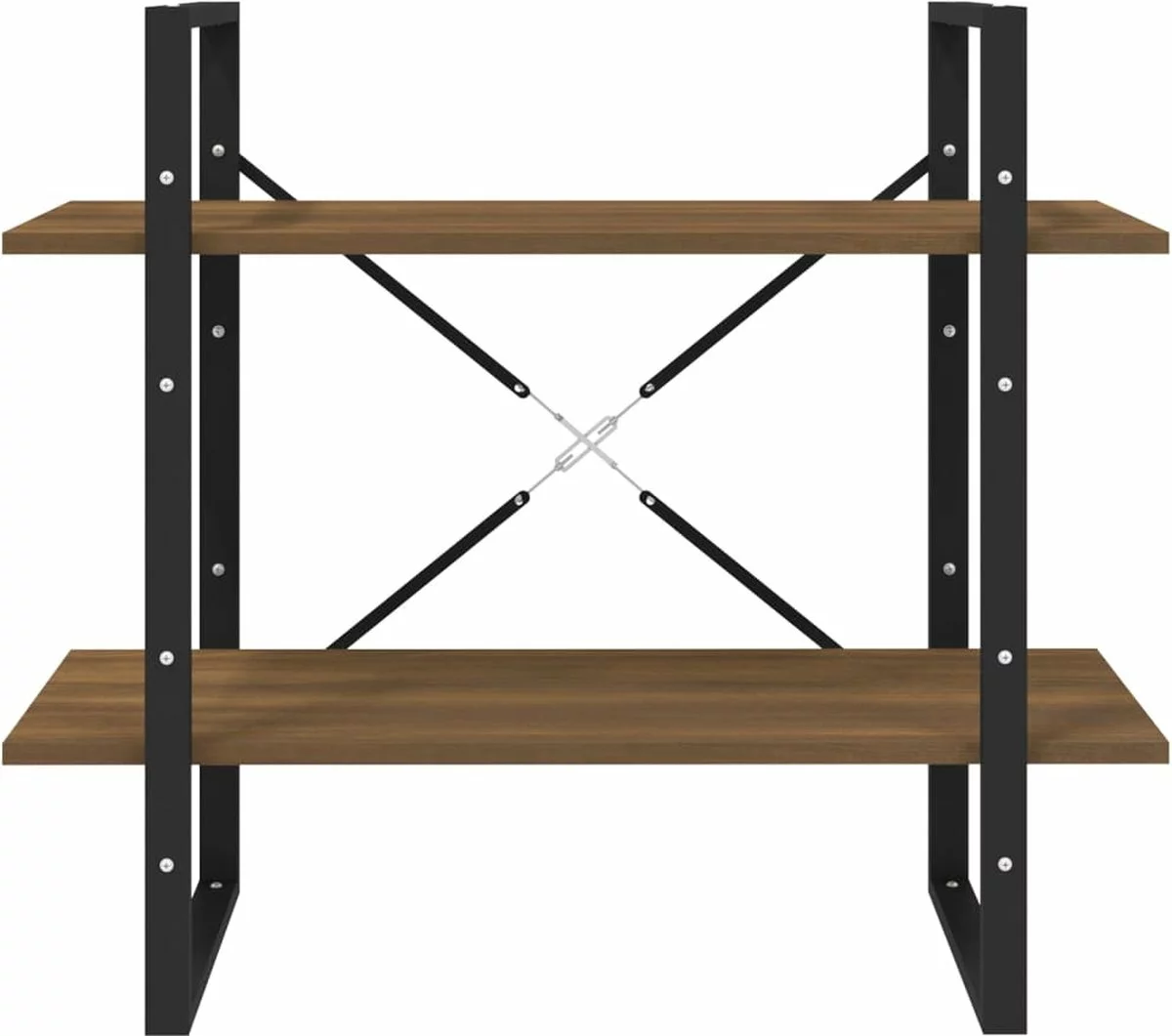 Furniture Limited - Boekenkast Met 2 Schappen 68x30x70 Cm Bewerkt Hout Bruineiken 6 Furniture Limited - Boekenkast Met 2 Schappen 68x30x70 Cm Bewerkt Hout Bruineiken - Afbeelding 4