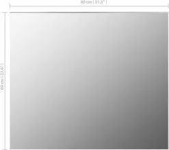 Furniture Limited - Spiegel Frameloos 80x60 Cm Glas -DECORATIE Winkel 1200x1062