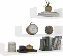 Furniture Limited - Wandschappen 3 St Bewerkt Hout Wit 8 Furniture Limited - Wandschappen 3 St Bewerkt Hout Wit -DECORATIE Winkel 1200x1066 1