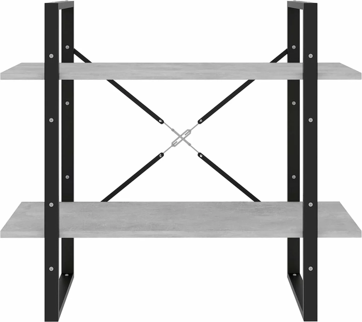 Furniture Limited - Boekenkast Met 2 Schappen 80x30x70 Cm Spaanplaat Betongrijs 9 Furniture Limited - Boekenkast Met 2 Schappen 80x30x70 Cm Spaanplaat Betongrijs - Afbeelding 7