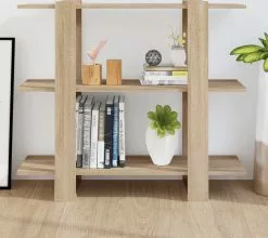 Furniture Limited - Boekenkast/kamerscherm 100x30x87 Cm Sonoma Eikenkleurig 13 Furniture Limited - Boekenkast/kamerscherm 100x30x87 Cm Sonoma Eikenkleurig -DECORATIE Winkel 1200x1069 1