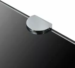 Furniture Limited - Hoekschappen 2 St Met Chromen Dragers 25x25 Cm Glas Zwart -DECORATIE Winkel 1200x1082