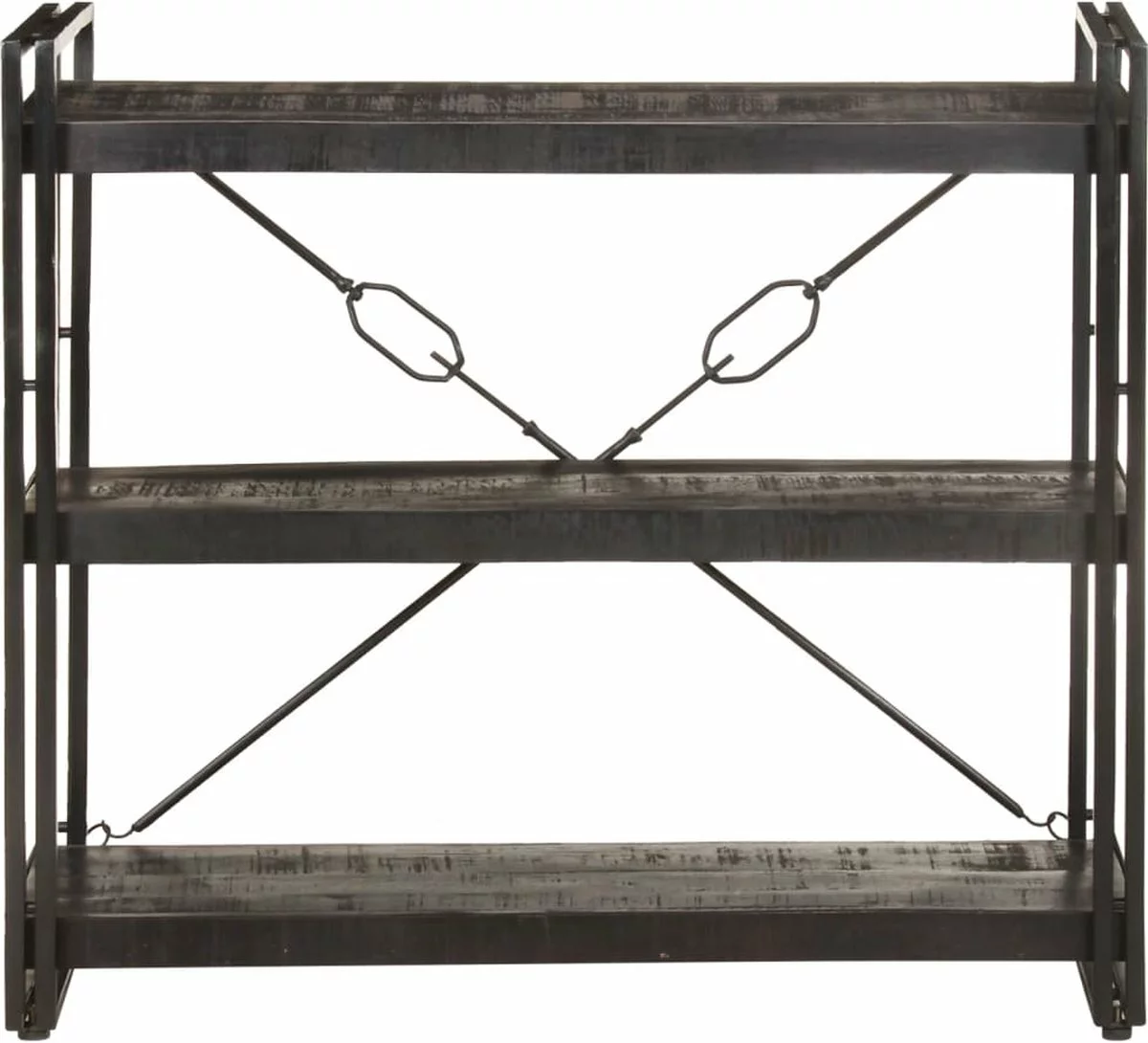 Furniture Limited - Boekenkast Met 3 Schappen 90x30x80 Cm Massief Mangohout 3 Furniture Limited - Boekenkast Met 3 Schappen 90x30x80 Cm Massief Mangohout