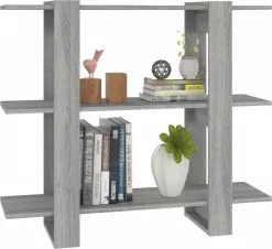 Furniture Limited - Boekenkast/kamerscherm 100x30x87 Cm Grijs Sonoma Eikenkleurig 11 Furniture Limited - Boekenkast/kamerscherm 100x30x87 Cm Grijs Sonoma Eikenkleurig -DECORATIE Winkel 1200x1096 2