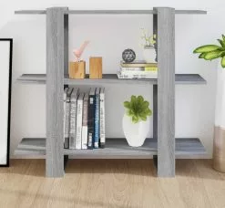 Furniture Limited - Boekenkast/kamerscherm 100x30x87 Cm Grijs Sonoma Eikenkleurig 12 Furniture Limited - Boekenkast/kamerscherm 100x30x87 Cm Grijs Sonoma Eikenkleurig -DECORATIE Winkel 1200x1106 3