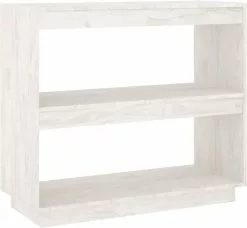 Furniture Limited - Boekenkast 80x35x71 Cm Massief Grenenhout Wit