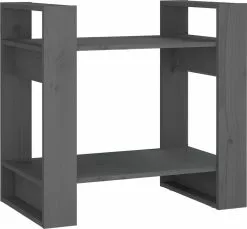 Furniture Limited - Boekenkast/kamerscherm 60x35x57 Cm Massief Grenenhout Grijs -DECORATIE Winkel 1200x1111 1