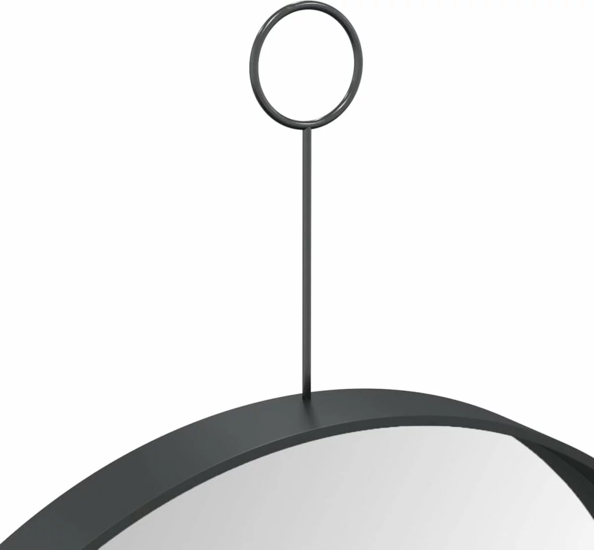 Furniture Limited - Hangspiegel Met Haak 30 Cm Zwart 5 Furniture Limited - Hangspiegel Met Haak 30 Cm Zwart - Afbeelding 3