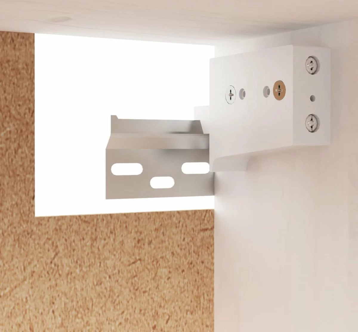 Furniture Limited - Wandkast 80x30x35 Cm Massief Grenenhout Wit 5 Furniture Limited - Wandkast 80x30x35 Cm Massief Grenenhout Wit - Afbeelding 3