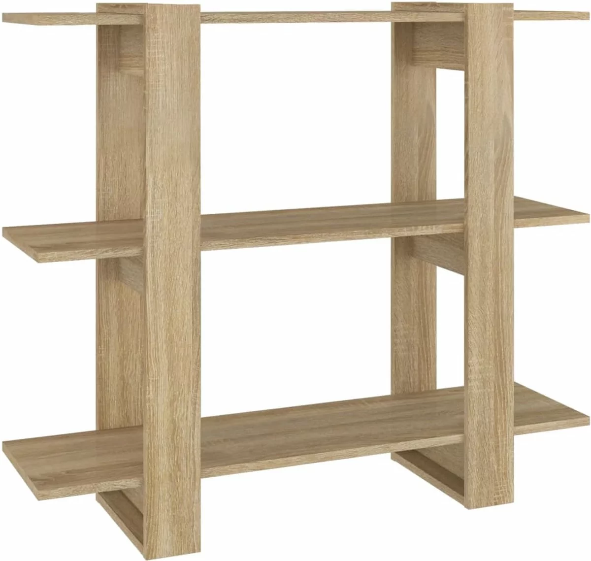 Furniture Limited - Boekenkast/kamerscherm 100x30x87 Cm Sonoma Eikenkleurig 3 Furniture Limited - Boekenkast/kamerscherm 100x30x87 Cm Sonoma Eikenkleurig