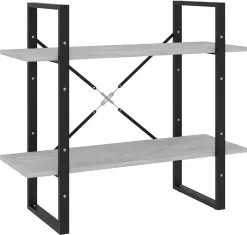 Furniture Limited - Boekenkast Met 2 Schappen 80x30x70 Cm Spaanplaat Betongrijs 17 Furniture Limited - Boekenkast Met 2 Schappen 80x30x70 Cm Spaanplaat Betongrijs -DECORATIE Winkel 1200x1144 2