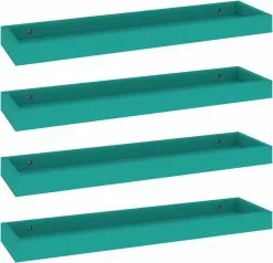 Furniture Limited - Wandschappen 4 St Loggia 60x15x4 Cm MDF Blauw -DECORATIE Winkel 1200x1157