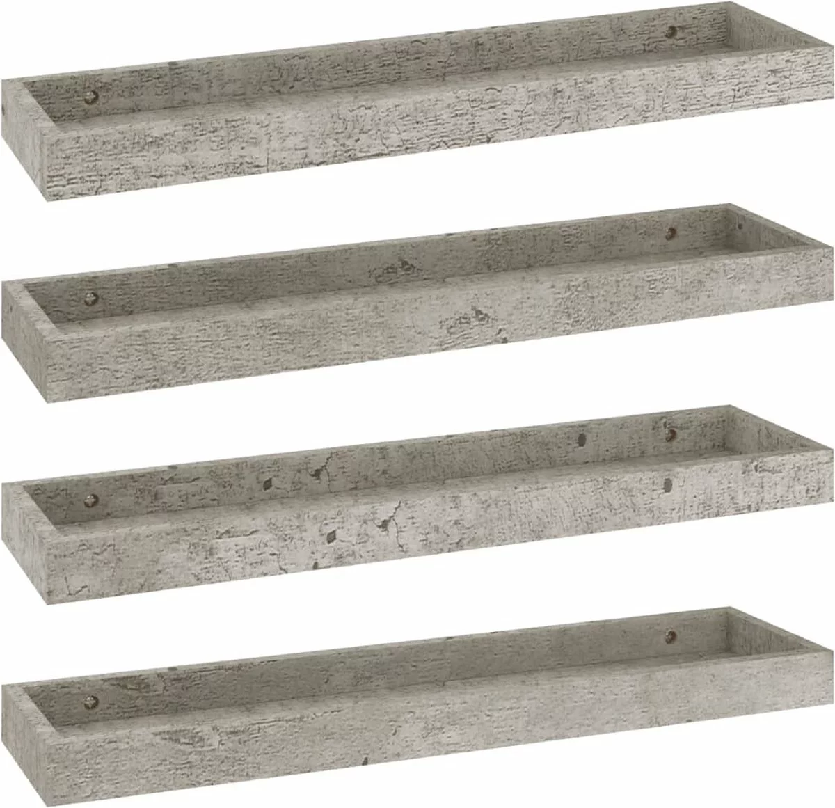 Furniture Limited - Wandschappen 4 St Loggia 60x15x4 Cm MDF Betongrijs 10 Furniture Limited - Wandschappen 4 St Loggia 60x15x4 Cm MDF Betongrijs - Afbeelding 8