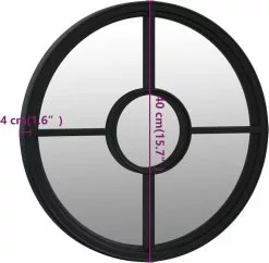 Furniture Limited - Spiegel Rond 40x4 Cm Ijzer Zwart 13 Furniture Limited - Spiegel Rond 40x4 Cm Ijzer Zwart -DECORATIE Winkel 1200x1177 3