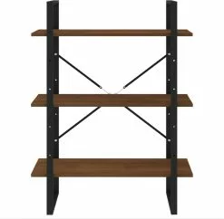 Furniture Limited - Boekenkast 80x30x175 Cm Bewerkt Hout Bruineiken -DECORATIE Winkel 1200x1178 1