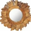 Furniture Limited - Wandspiegel Rond 40 Cm Teakhout